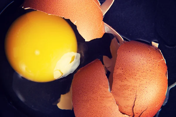 Broken egg, close up. — Stock Photo, Image