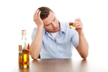 depresyon, alkol yound adam