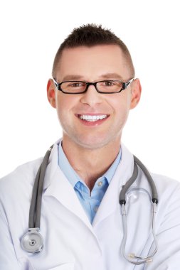 Kendine güvenen genç tıp doktoru