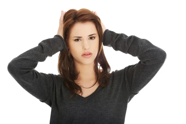 Mujer preocupada — Foto de Stock