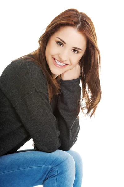 Estilo de mujer casual joven. Retrato de estudio —  Fotos de Stock