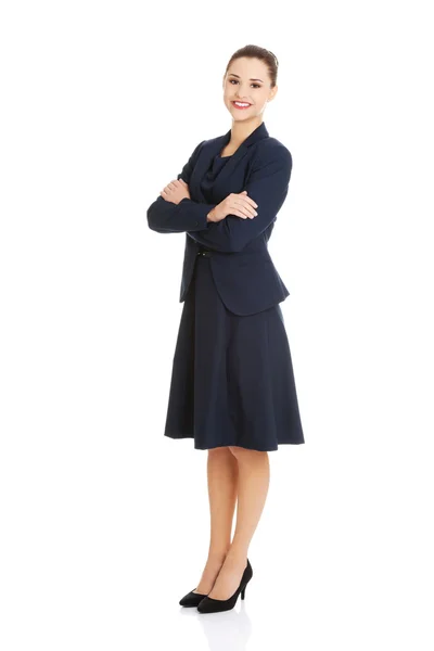 Portrait of happy young business woman — Stock Photo, Image