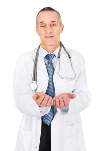 Açık eller erkek doktor Stok Fotoğraf