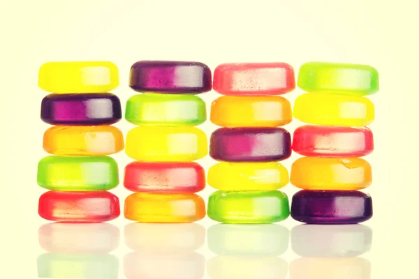 Close up on colorful boiled sweets. — Stock Photo, Image