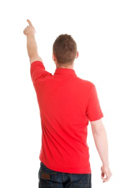 Heyecanlı adam işaret