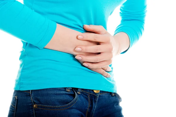 Frau mit Magenproblemen — Stockfoto