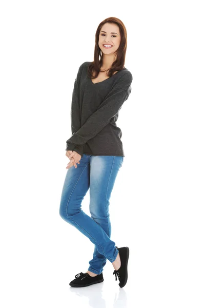 Young casual woman style. Studio portrait — Stock Photo, Image