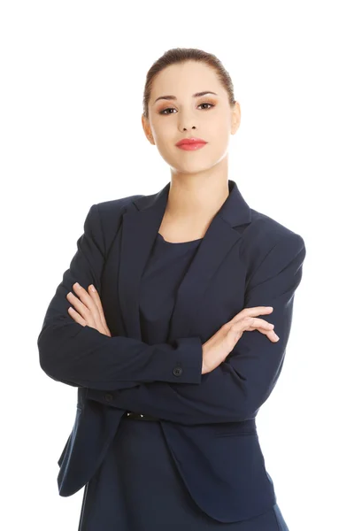 Feliz joven mujer de negocios — Foto de Stock