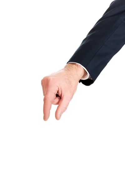 Hand showing small size with fingers — Stock Photo, Image