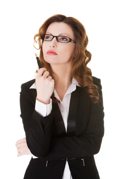 Business woman looking up. — Stock Photo, Image