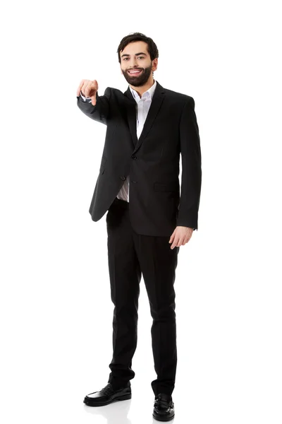 Businessman pointing his finger on you. — Stock Photo, Image