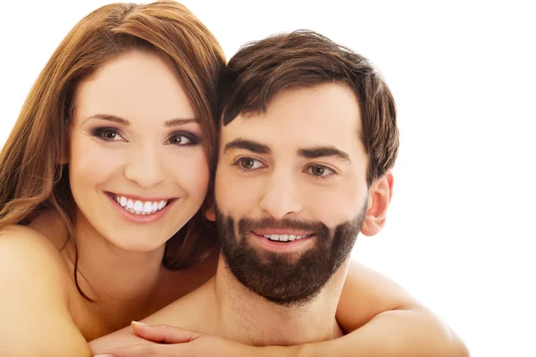 Schöne leidenschaftliche nackte Paar in der Liebe. — Stockfoto