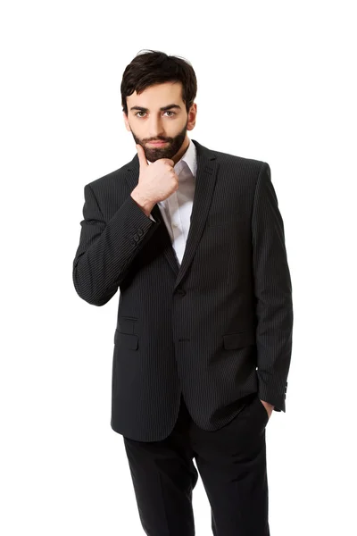 Young handsome businessman standing. — Stock Photo, Image