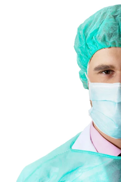 Chirurgien masculin en masque de protection . — Photo