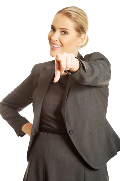 Mujer de negocios señalándote — Foto de Stock