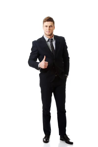 Businessman with thumb up. — Stock Photo, Image