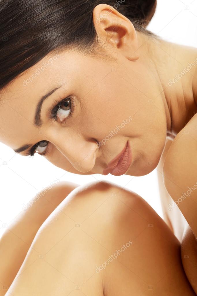 Spa woman looking with desire at the camera