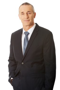 işadamı cebine el ile