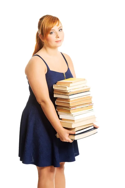 Mujer sosteniendo libros —  Fotos de Stock