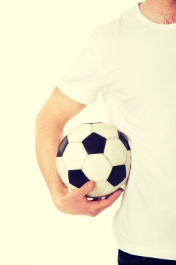 Futbol topu ile yaong adam