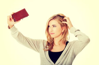 boş cüzdan beyaz Bayan