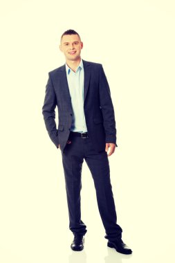 Kendine güvenen resmi işadamı