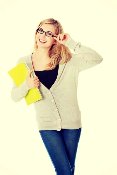 Jovem estudante feliz mulher . — Fotografia de Stock