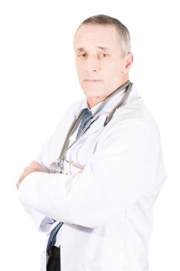 katlanmış silah ile erkek doktor