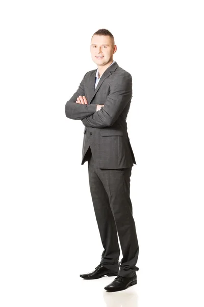 Businessman with folded hands — Stock Photo, Image