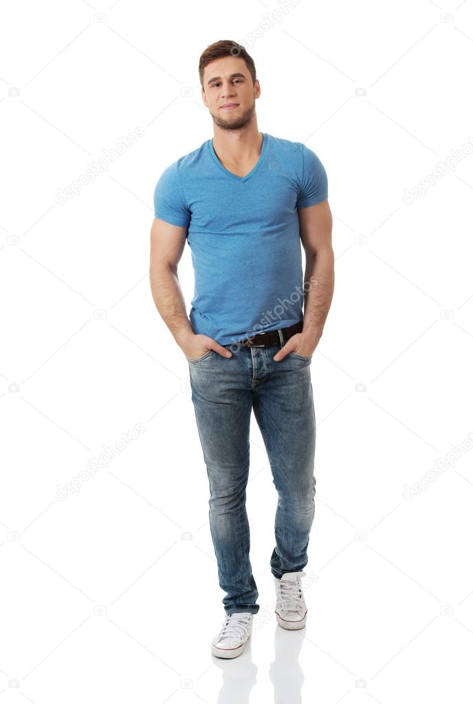 Fashionable man posing