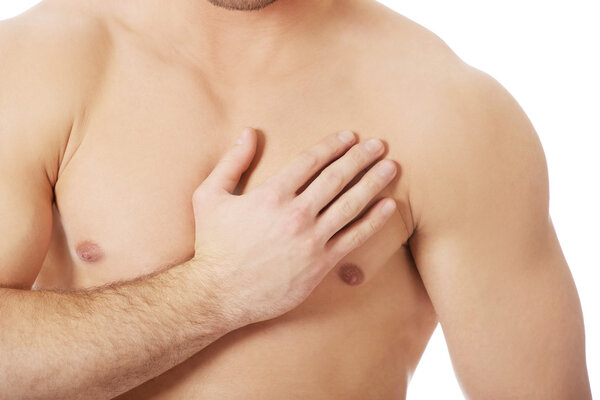 Man feeling pain in his chest.