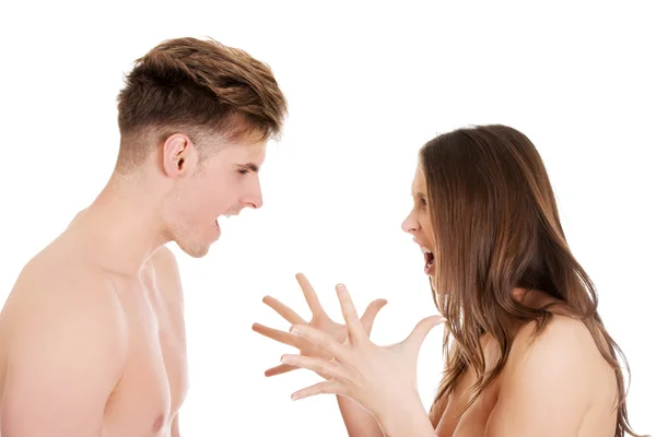 Casal tendo uma discussão . — Fotografia de Stock