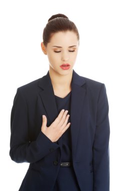 Businesswoman heart disease clipart