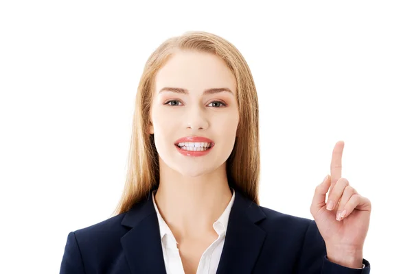 Businesswoman explaining something — Stock Photo, Image