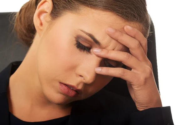 Nadenkend vrouw een problemen — Stockfoto