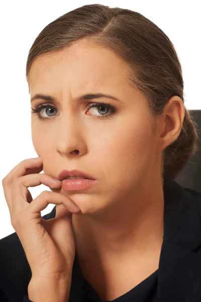 Nadenkend vrouw een problemen — Stockfoto