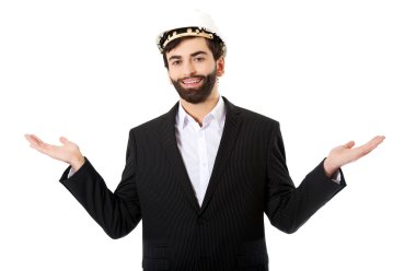 İşadamı gösteren boşaltmak elinde.