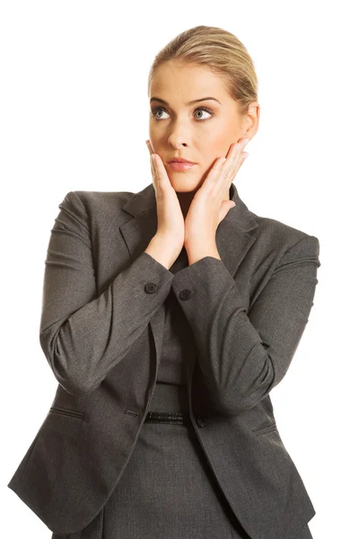 Businesswoman thinking about an idea — Stock Photo, Image