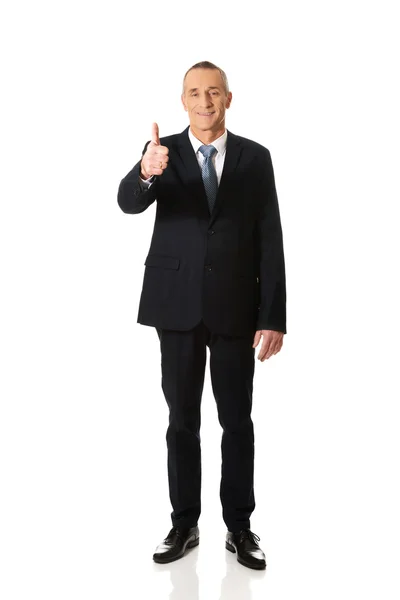 Businessman gesturing ok sign — Stock Photo, Image