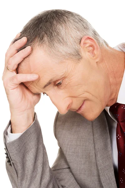Stressed and tired businessman — Stock Photo, Image