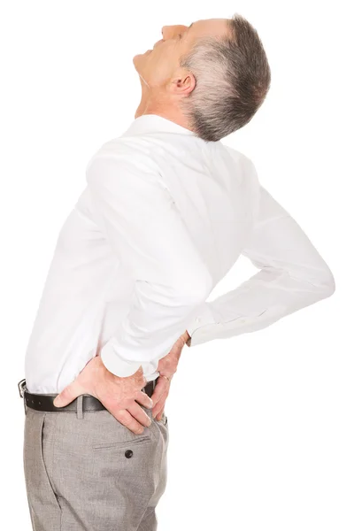 Businessman suffering from back pain — Stock Photo, Image