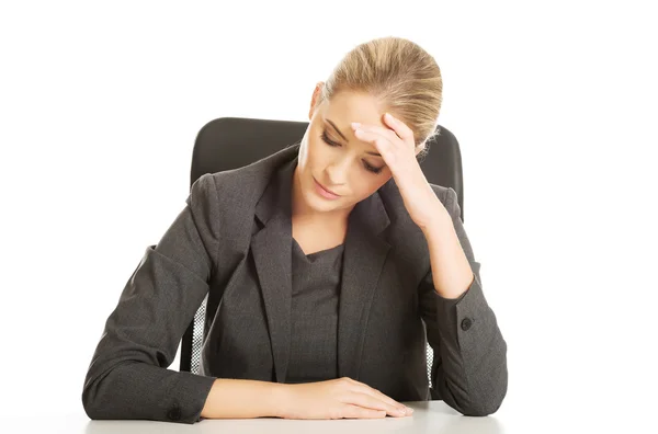 Businesswoman tired of work — Stock Photo, Image