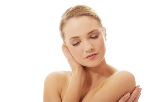 Mujer spa con los ojos cerrados . —  Fotos de Stock