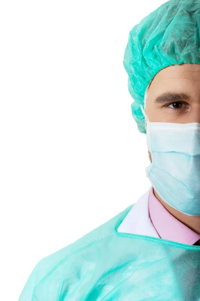 Chirurgien masculin en masque de protection . — Photo