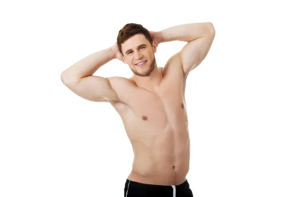 Sexy gespierde man. — Stockfoto