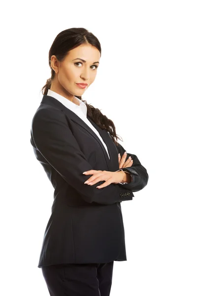 Businesswoman with folded arms — Stock Photo, Image