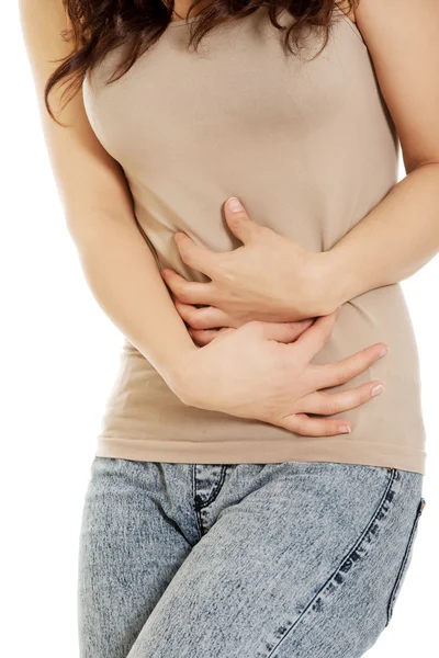 Woman suffering from stomachache — Stock Photo, Image