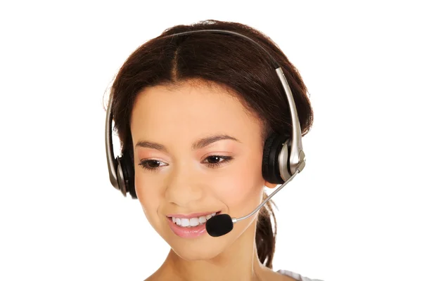 African call center operator — Stock Photo, Image