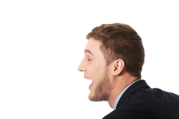 Homem de negócios irritado gritando . — Fotografia de Stock