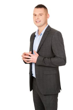 işadamı sıkışık elle